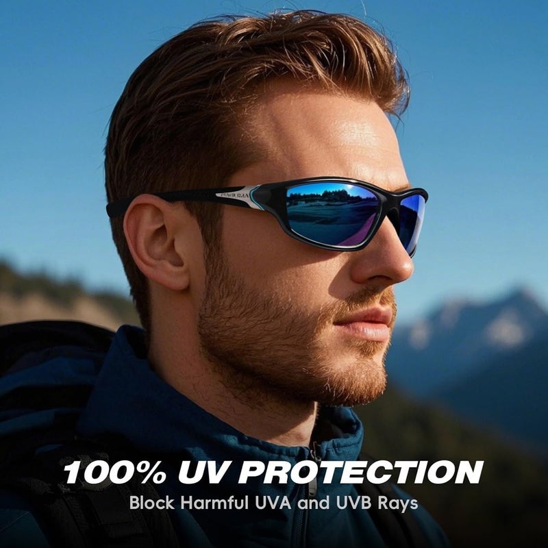 FAGUMA Sports Polarized Sunglasses For Men Cycling Driving Fishing UV400 Protection - Image 2
